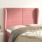 vidaXL vidaXL Vzglavje z ušesi roza 147x23x118/128 cm žamet, (20794026)