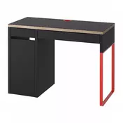 MICKE Radni sto, boja antracita/crvena, 105x50 cm