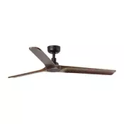 FARO 33809WT - Plafonski ventilator HEYWOOD L drvo/crna, precnik 132 cm WT + DO