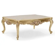 Casa Padrino luxury baroque coffee table gold/cream/white - Handmade solid wood living room table in baroque style - Luxury living room furniture in baroque style - Baroque furniture