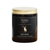 shumee Old Rum - sojina sveča z notami ruma, konjaka in vanilije - yush - 180 ml