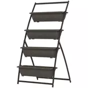 Homestar Stojalo za rastline 4-nadstropna polica za rastline 76x79x162 cm rjava