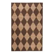 Ročno tkana preproga iz mešanice jute v rjavi in naravni barvi 160x230 cm Effie Diamond – Flair Rugs