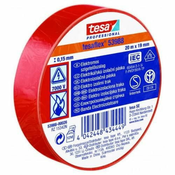 tesa PRO tesaflex trak, električna izolacija, lepilo, sPVC, 19 mm, rdeč, L-20 m