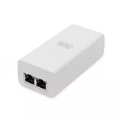 Gigabit Ethernet PoE+ Injector 802.3at, 30 W small housing, white