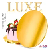 shumee Podstavek za torto zlat 34 cm 1,2 cm debel boben za torto Luxe Brand4Cake