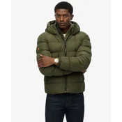 Superdry za moške. M5011905A Prešita športna jakna zelena (XL), Priložnostno, Reciklirani polister, Trajnostni