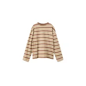 MANGO KIDS Majica SCOFFEE temno bež/rjava/bela