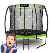 Northix Profilni trampolin za vrt 8ft/252cm z notranjo zaščitno mrežo Neo-Sport