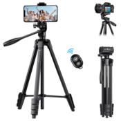 K&F 59.4/1.5 m Aluminum Travel Tripod with Bluetooth