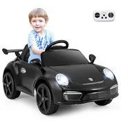 COSTWAY Porschejev električni avtomobil za otroke, črn, (5000091442)