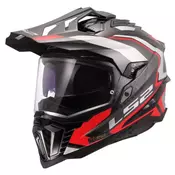 Karbonska enduro kaciga za motor LS2 Explorer Frontire II (MX701), crna/crvena