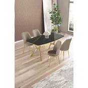 Hanah Home Trpezarijski set, 5 komada, Bež