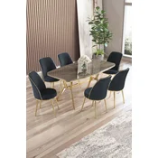 Hanah Home Trpezarijski set, 7 komada, Teget