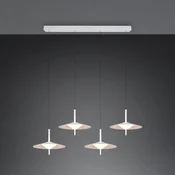 Trio Lighting LED-visoka svetilka Amalo, mat bela, dolžina 146 cm, CCT, 4-žarilna - Dnevna soba/jedilnica - Sodobni - bel mat - Kovina