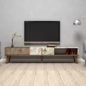 TV komoda u mramornom dekoru u prirodnoj boji 180x40 cm Milan – Kalune Design