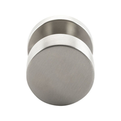 Ploski vratni gumb notranji z rozeto inox mat