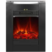 EL Fuego Električni kamin Tessin Črn z grelnikom zatemnilen 1,8 kW
