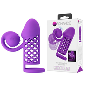 ROMANCE Harden Purple Intimate Extension Sleeve, 10 Modes, Silicone D-240546