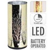 HOMESTYLING Dekorativni stekleni valj z LED-svetilkami, 7 x 15 cm