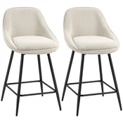 Homestar Set barskih stolov 2 kosa 49x52x88 cm krem