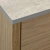 shumee HPL pult za omarico za umivalnik 100 cm 100x45 cm krem Navona z luknjami