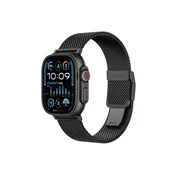 Titanov pašček za AppleWatch 38/40/41/42/44/45/46/49 mm - črn