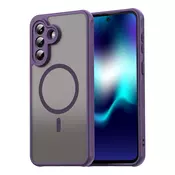 Hibridni ovitek HaloFrost II MagSafe za Samsung Galaxy A37 - purple