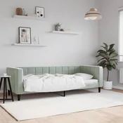 Dnevni krevet svjetlosivi 80 x 200 cm baršunasti