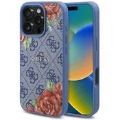 1 to 3 Ovitek Guess Za Iphone 16 6.1 Trdi Magnetni Ovitek Z Motivom Rožic