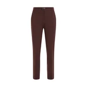 WE Fashion Hlače na rob čokolada