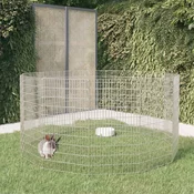 vidaXL 12-delna ograda za zajce 54×100 cm pocinkano železo