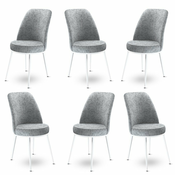 HANAH HOME Set 6 stolica Dexa Grey White