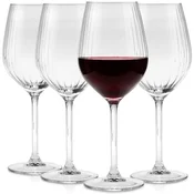 shumee 4x komplet kozarcev za belo vino in rdečo vodo 490 ml