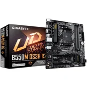 GIGABYTE B550M DS3H R2 AM4 mATX osnovna plošča - AMD B550, 4x DDR4, 2xM.2, 4xSATA, 1GB LAN, 1xDP, 1xHDMI - B550M DS3H R2