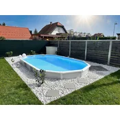 CF. Group Bazenska folija ovalna, 915 x 360 x 145 cm - modra - Debelina 0,8 mm/brez obrobe (prekrivno)