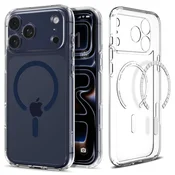 Ovitek Spigen Ultra Hybrid Mag za iPhone 17 Pro - clear deep blue