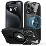 Hibridna maska ESR Classic Hybrid HaloLock Kickstand za iPhone 16 Pro - clear black