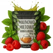 shumee Zeleni čaj z malino in meto 50 g z malino in poprovo meto
