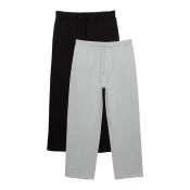Pull&Bear Hlače svetlo siva/črna