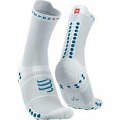 Compressport Pro Racing Čarape v4.0 Run High White/Fjord Blue T3