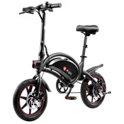 DYU DYU D3F 14-palčno mini zložljivo električno kolo 250 W 36 V 10 Ah - črno, (21960409)