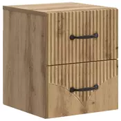 vidaXL Stenski nočni omarici Artisan hrast 34,5 x 33 x 40 cm