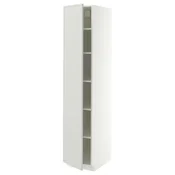 METOD Visoki element s policama, bijela/Aspudden svijetlo siva, 40x60x200 cm