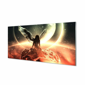 tulup.si Stenska plošča za kuhinjo Ženska krila meteorit luna 100x50 cm