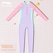 Li-Ning Jednodelni kupaci kostim za devojcice, Dugi rukav, Ljubicasti