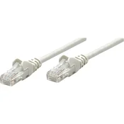 Intellinet RJ45 omrežni priključni kabel CAT 6 S/STP [1x RJ45-vtič - 1x RJ45-vtič] 3 m siv pozlačeni zatiči Intelline
