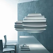 Foscarini LED viseča svetilka Le Soleil, bela, DALI, z možnostjo zatemnitve - Dnevna soba/jedilnica - Dizajn - Plastika