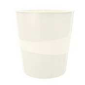 Leitz Koš za odpadke WOW, plastičen, 15 l, bel
