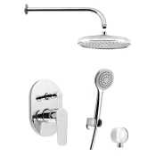LOTTA Concealed Shower Set with a single lever Mixer Tap, 2 Outlets, Chrome - Krom - Aqualine - LOTTA - 48 - Medeninasti - Vzvod - Krožni - Tlak - 14